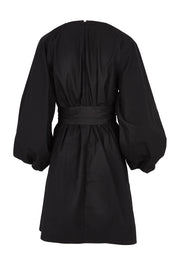 Product shot of the Belinda Dress in colour Black (Black), from the back
