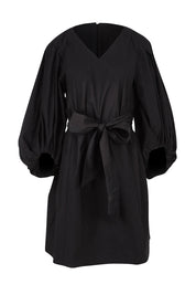Product shot of the Belinda Dress in colour Black (Black), from the front