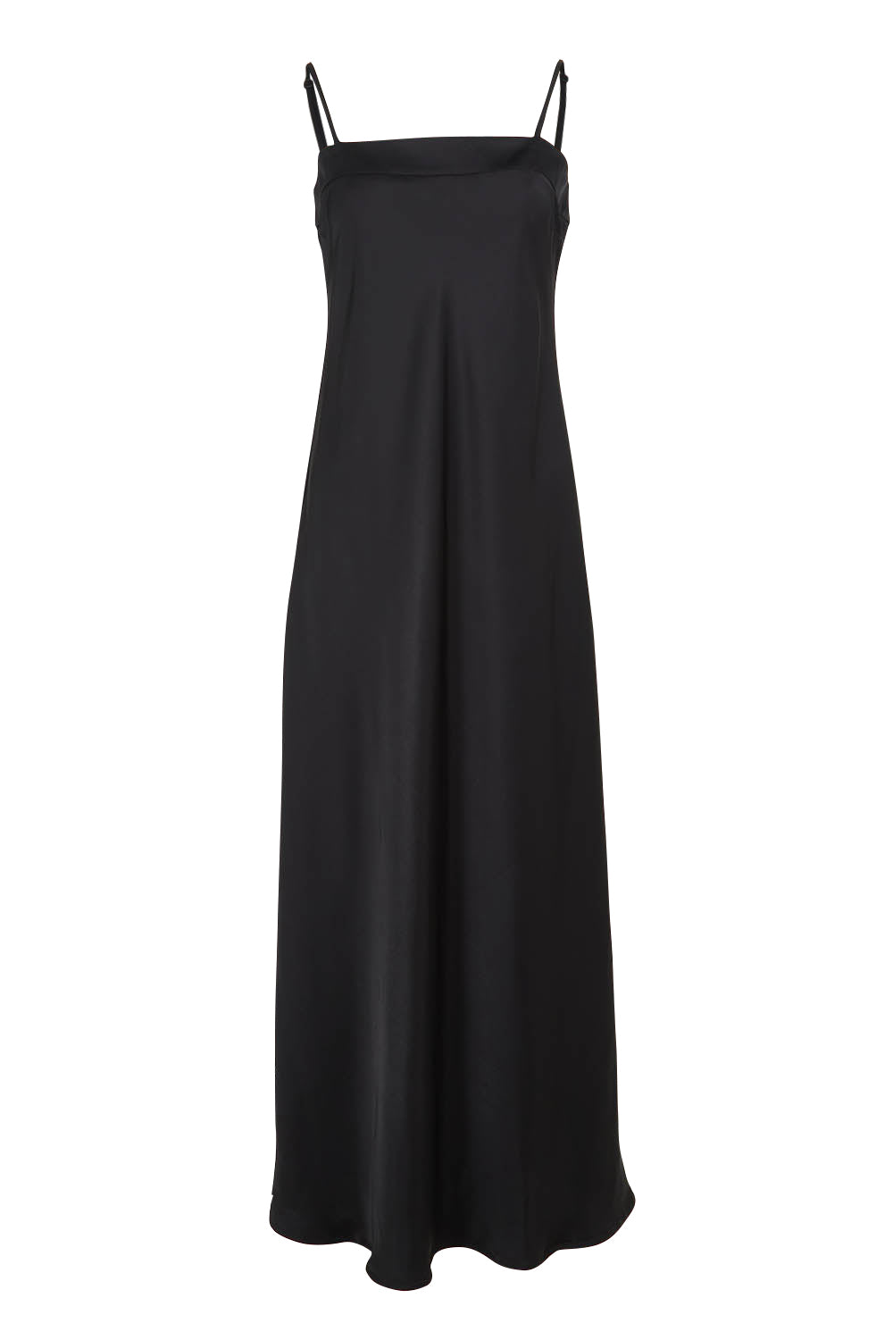 Product shot of the Katie Dress in colour Black (Black), from the front