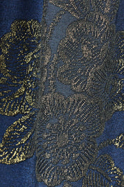 Product shot of the Cara Top in colour Navygold (Blue), detail