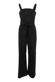 Product shot of the Veronica Jumpsuit in colour Black (Black), from the front