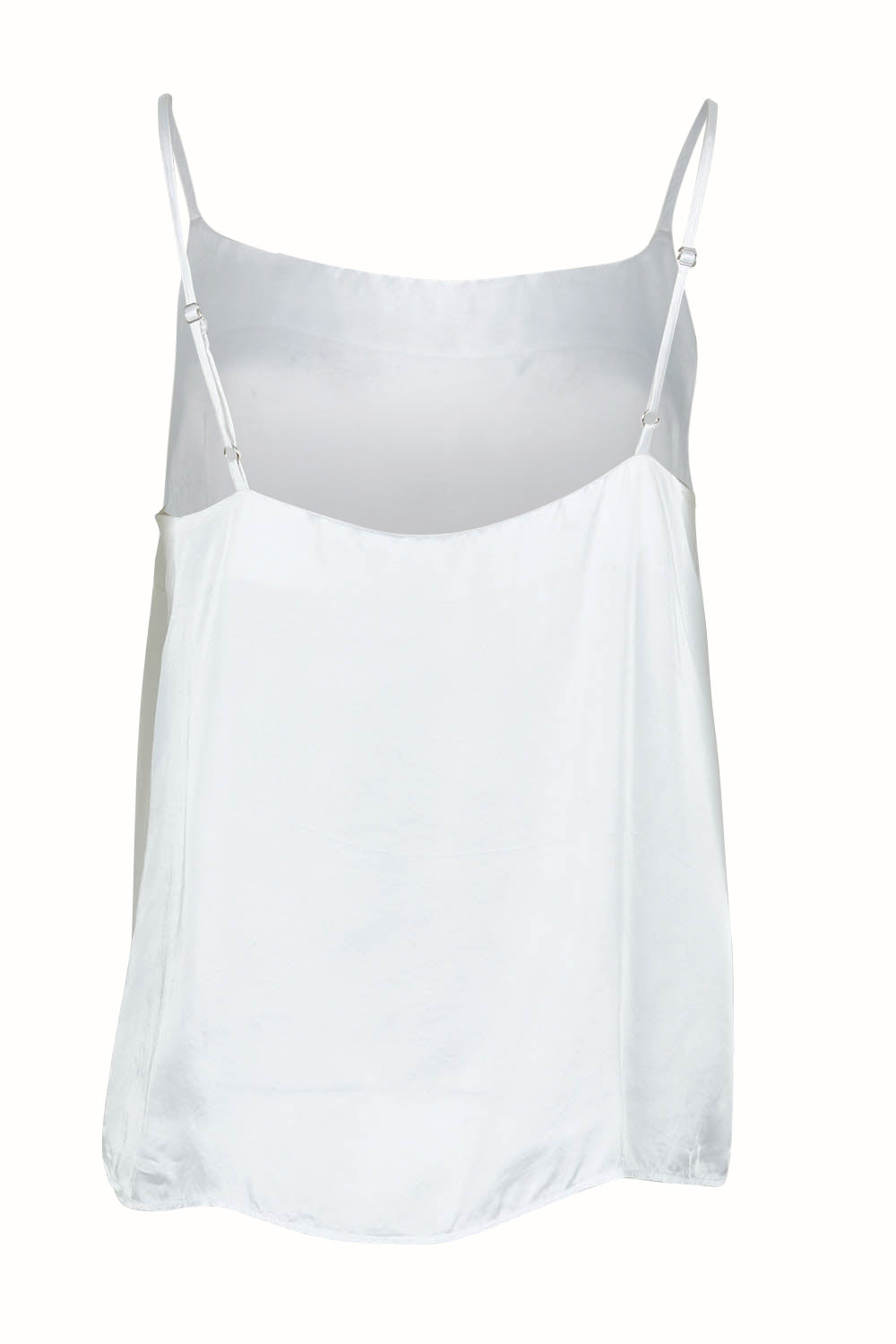 Product shot of the Clarice Camisole in colour Snow (White), from the back