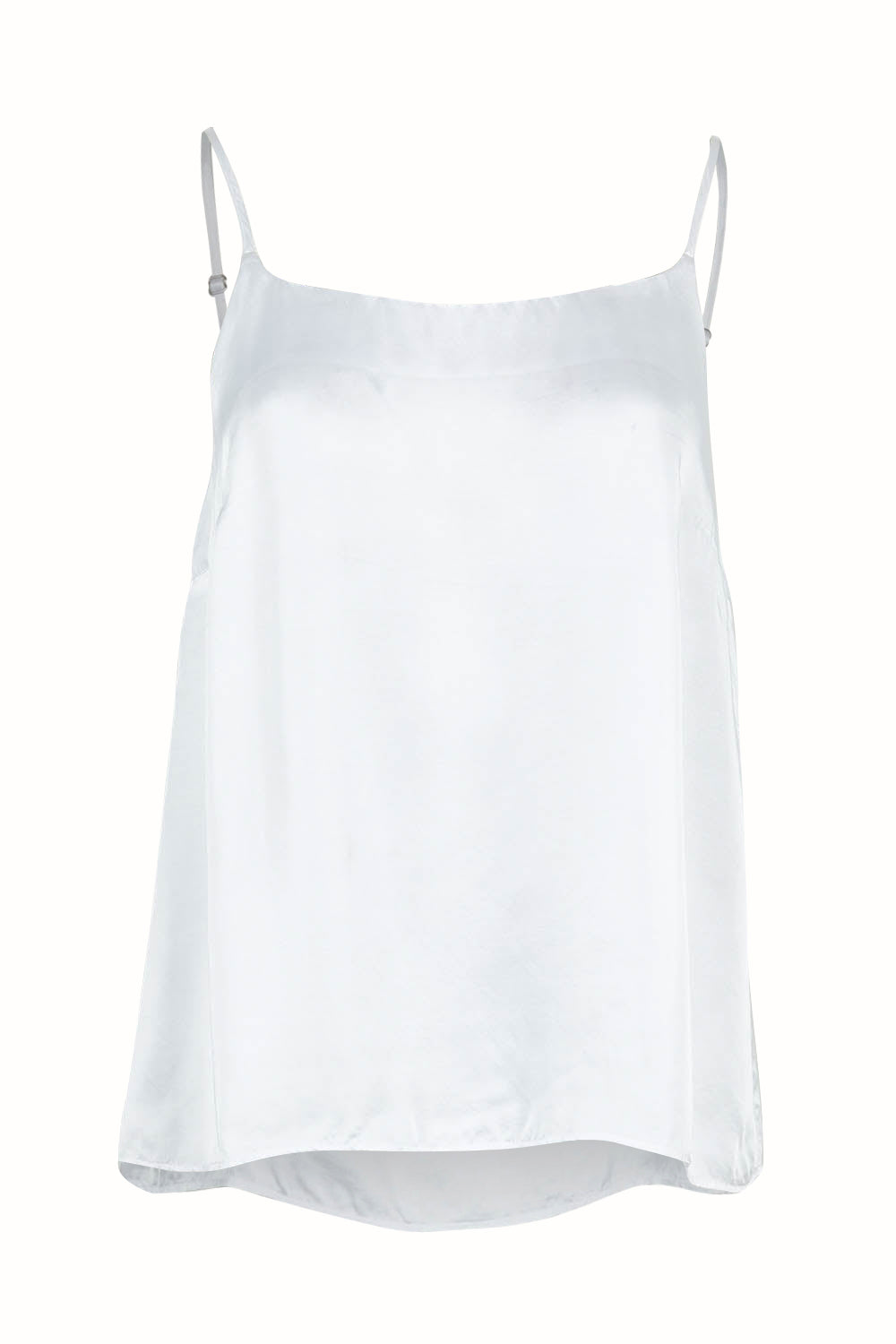 Product shot of the Clarice Camisole in colour Snow (White), from the front