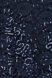 Product shot of the Ann Marie Top in colour Navy (Blue), detail