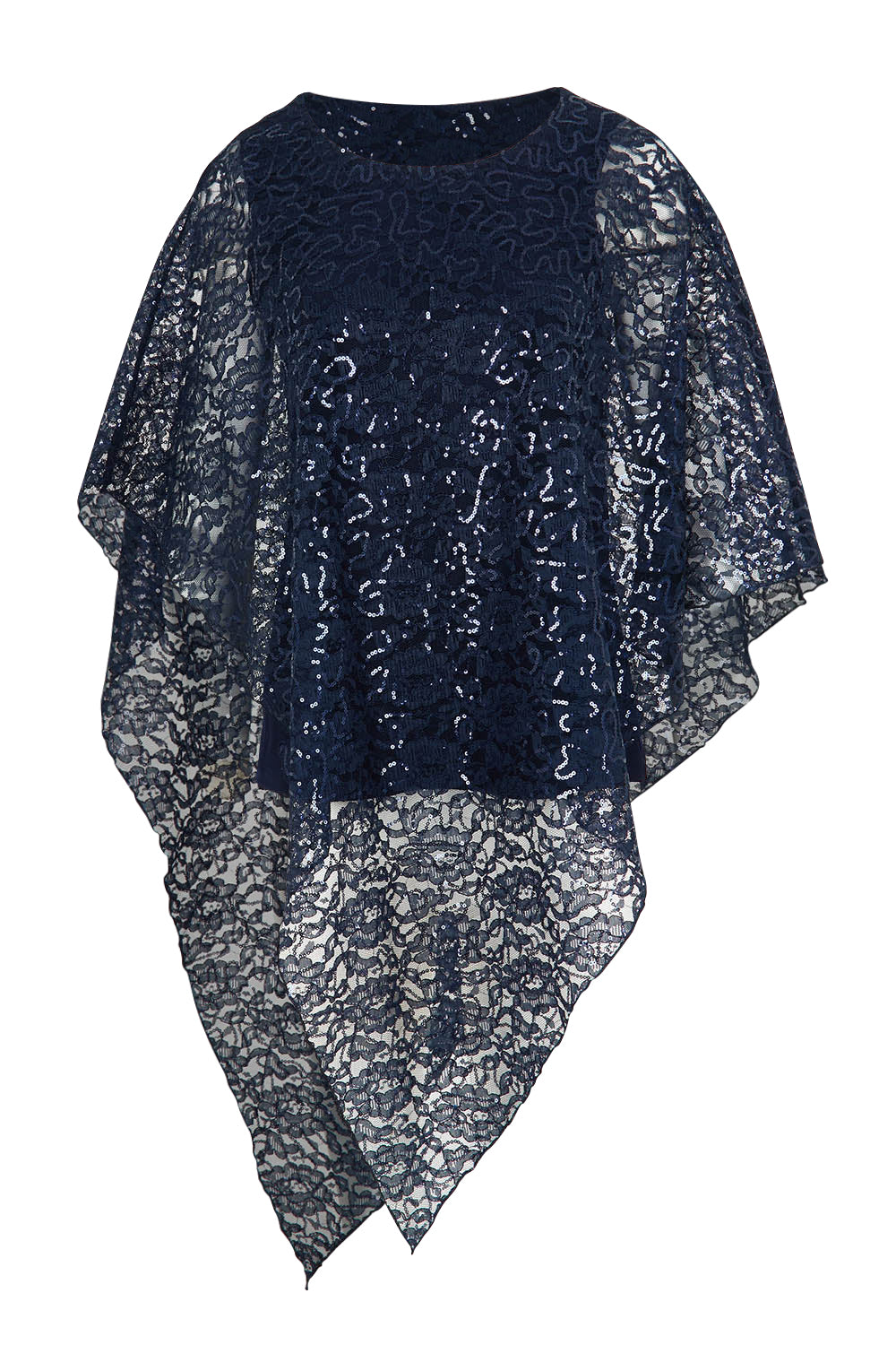 Product shot of the Ann Marie Top in colour Navy (Blue), from the front
