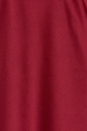 Product shot of the Loulou Satin Camisole in colour Shiraz (Red), detail