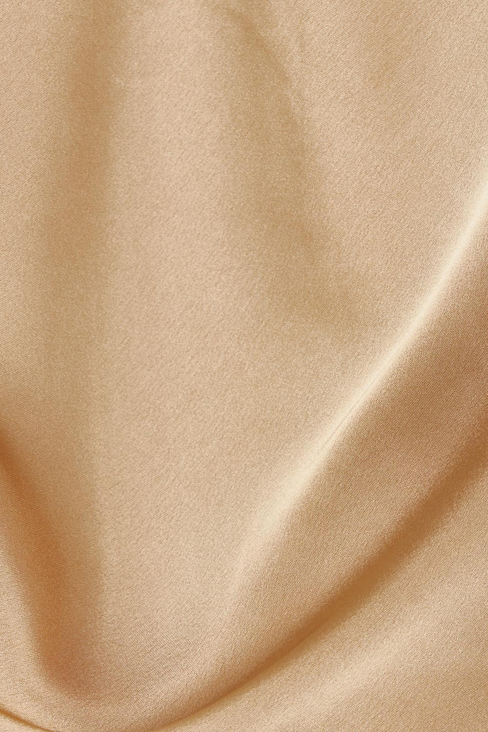 Product shot of the Celeste Satin Camisole in colour Latte, detail