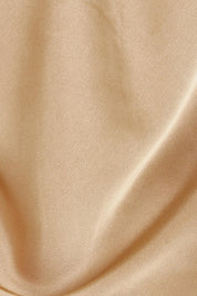 Product shot of the Celeste Satin Camisole in colour Latte, detail