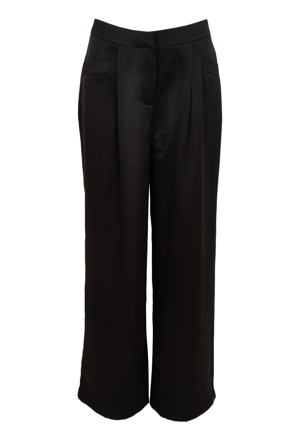 Product shot of the Amelia Pants in colour Black (Black), from the front