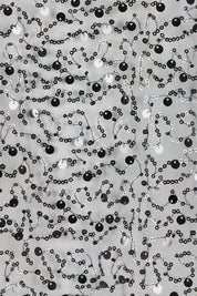 Product shot of the Nina Sequin Top in colour Black (Black), detail