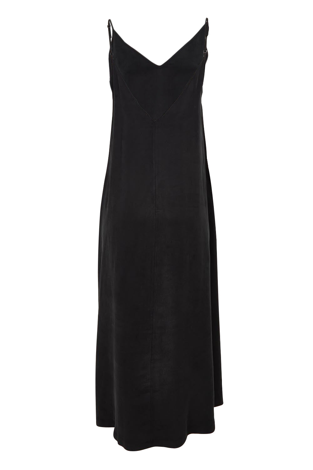 Product shot of the Edith Dress in colour Black (Black), from the back