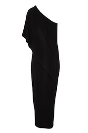 Product shot of the Vanessa Evening Gown in colour Black (Black), from the back