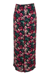 Product shot of the Annette Pants in colour Blossom (Black), from the back
