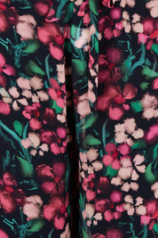 Product shot of the Annette Pants in colour Blossom (Black), detail