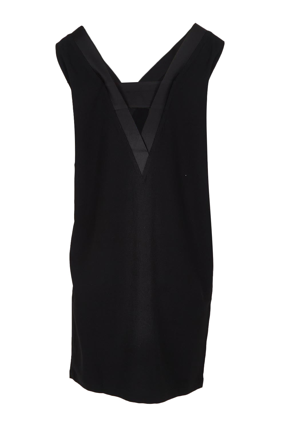 Product shot of the Meave Tuxedo Dress in colour Black (Black), from the back
