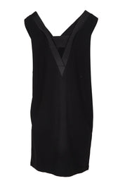 Product shot of the Meave Tuxedo Dress in colour Black (Black), from the back
