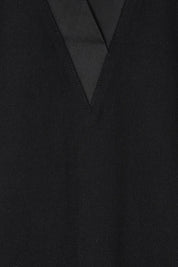 Product shot of the Meave Tuxedo Dress in colour Black (Black), detail