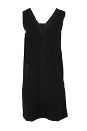 Product shot of the Meave Tuxedo Dress in colour Black (Black), from the front