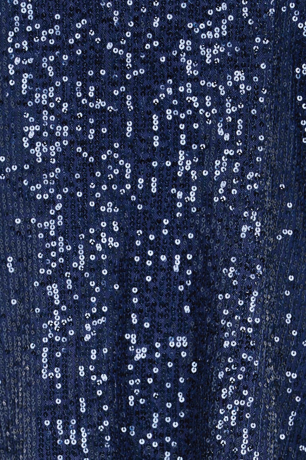 Product shot of the Reegan Sequin Top – Navy in colour Navy, showing detail