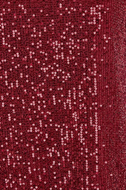 Product shot of the Reegan Sequin Top in colour Rouge (Metallics), detail