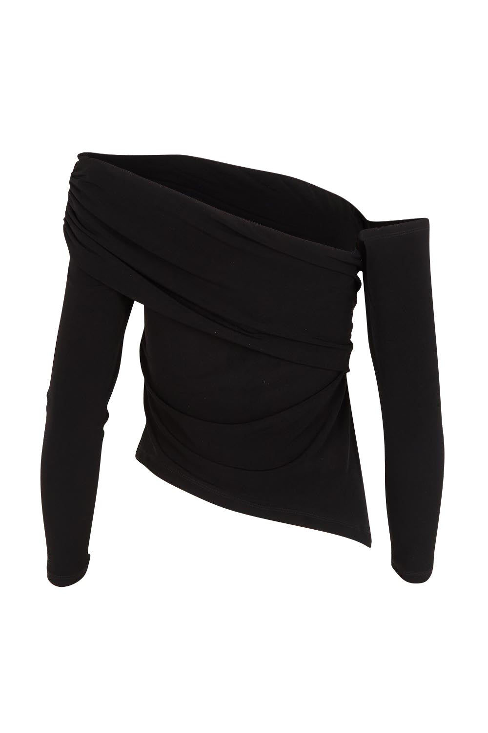 Product shot of the Lucy Top in colour Black (Black), from the back