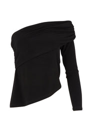 Product shot of the Lucy Top in colour Black (Black), detail