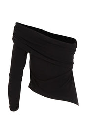 Product shot of the Lucy Top in colour Black (Black), detail
