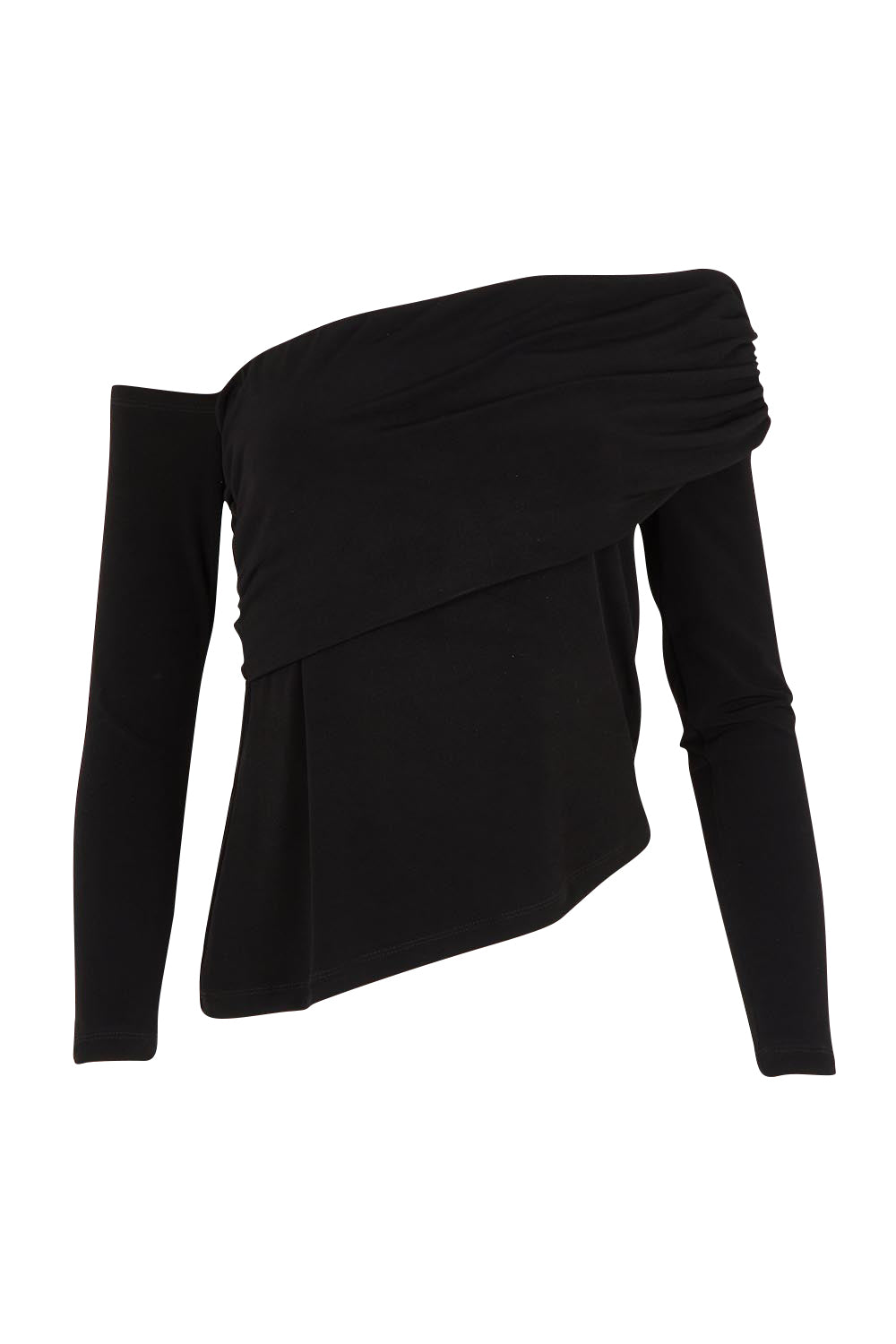Product shot of the Lucy Top in colour Black (Black), from the front