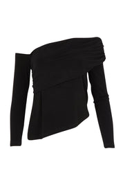 Product shot of the Lucy Top in colour Black (Black), from the front