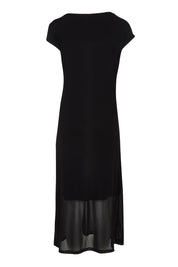 Product shot of the Josephine Mesh Dress in colour Black (Black), from the back