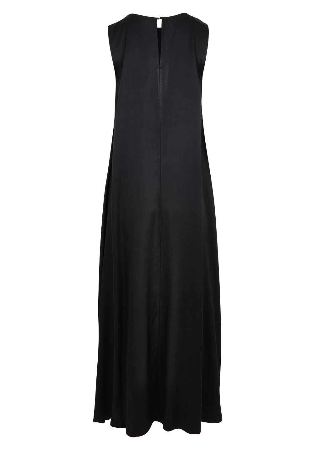 Product shot of the Linda Dress in colour Black (Black), from the back