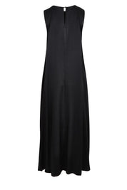 Product shot of the Linda Dress in colour Black (Black), from the back
