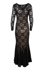 Product shot of the Claire Lace Dress in colour Black (Black), detail
