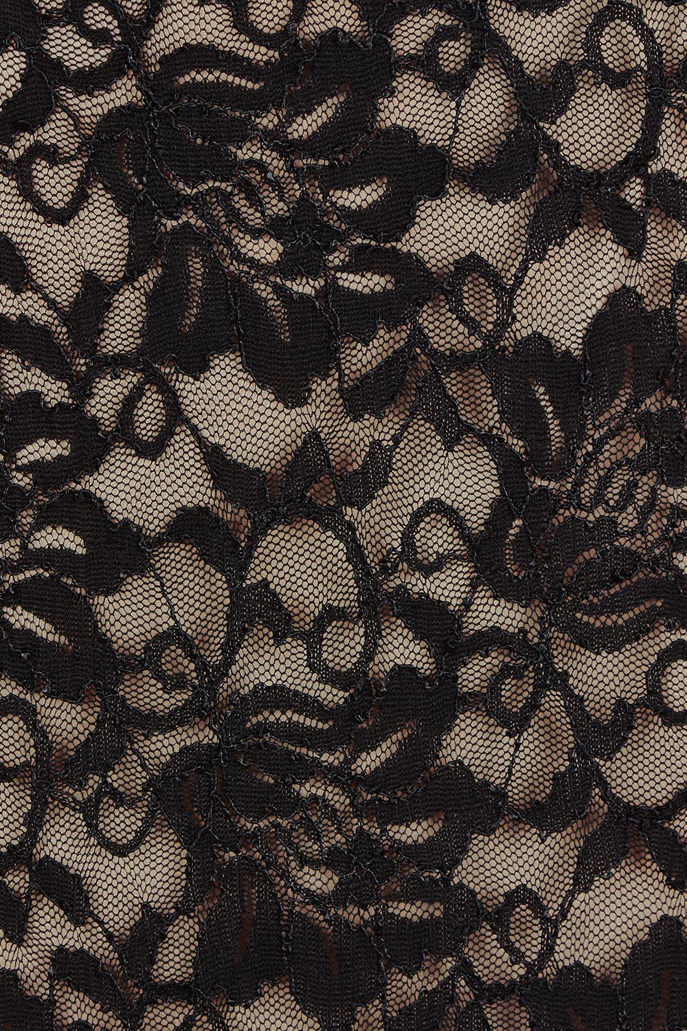 Product shot of the Claire Lace Dress in colour Black (Black), detail