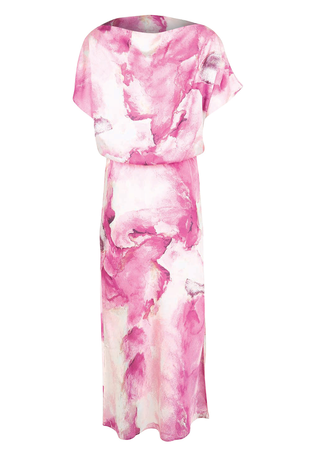 Product shot of the Krista Dress – Watercolor in colour Watercolor, from the back