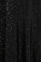 Product shot of the Remy Sequin Skirt – Black in colour Black, showing detail