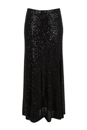 Product shot of the Remy Sequin Skirt – Black in colour Black, from the front