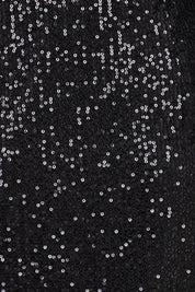 Product shot of the Reece Sequin Jacket – Black in colour Black, showing detail