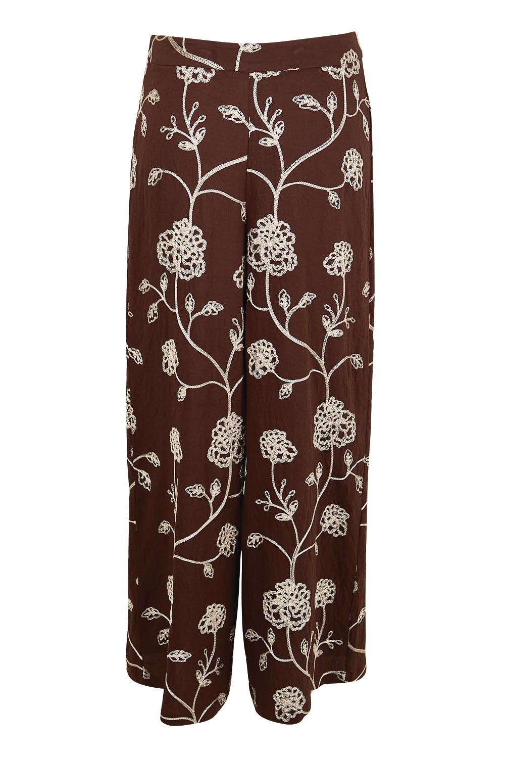 Product shot of the Celia Pants - Chocolategold in colour Chocolategold, from the back