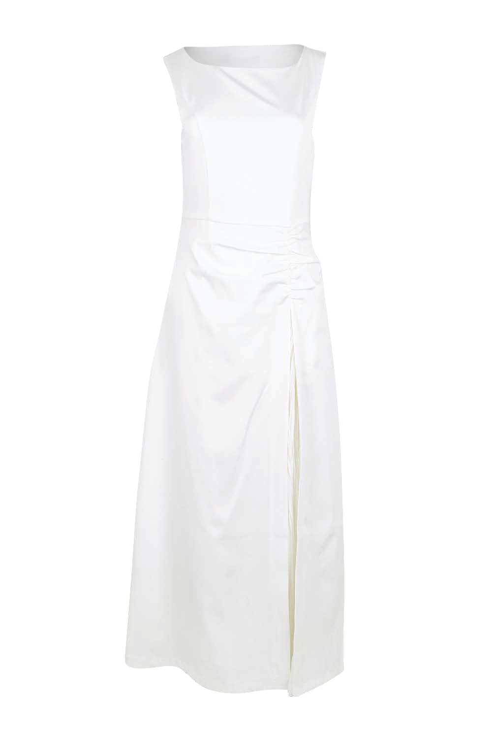 Product shot of the Lisa Evening Gown - Snow in colour Snow, from the front
