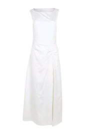 Product shot of the Lisa Evening Gown - Snow in colour Snow, from the front