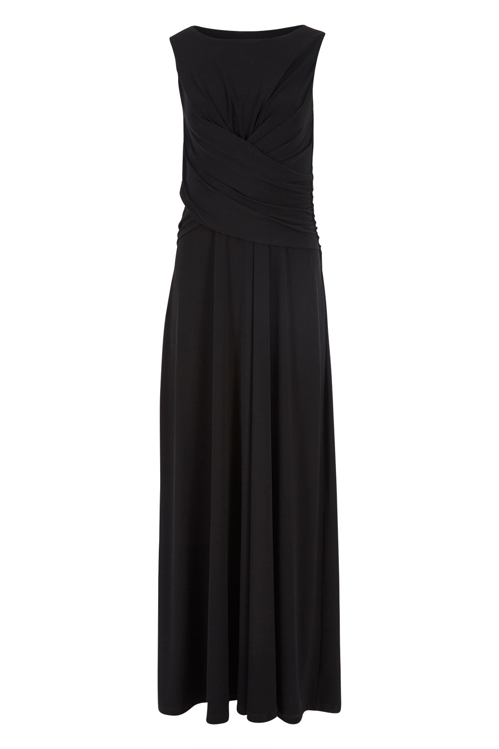 Product shot of the Alexa Dress in colour Black (Black), from the front