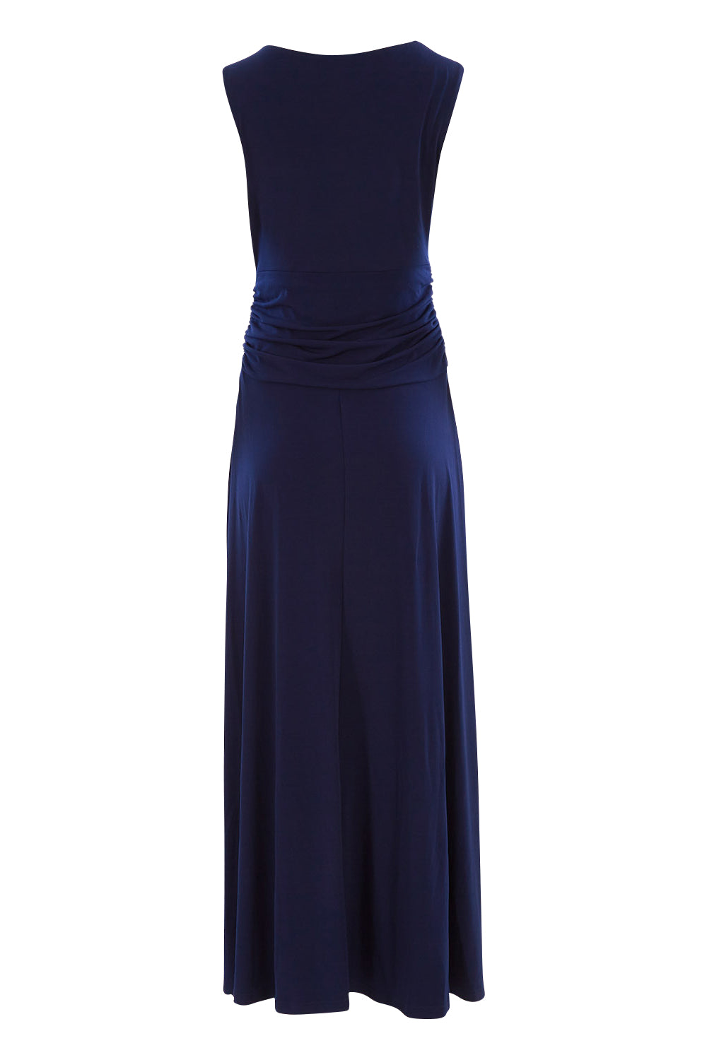 Product shot of the Alexa Dress in colour Navy (Blue), from the back