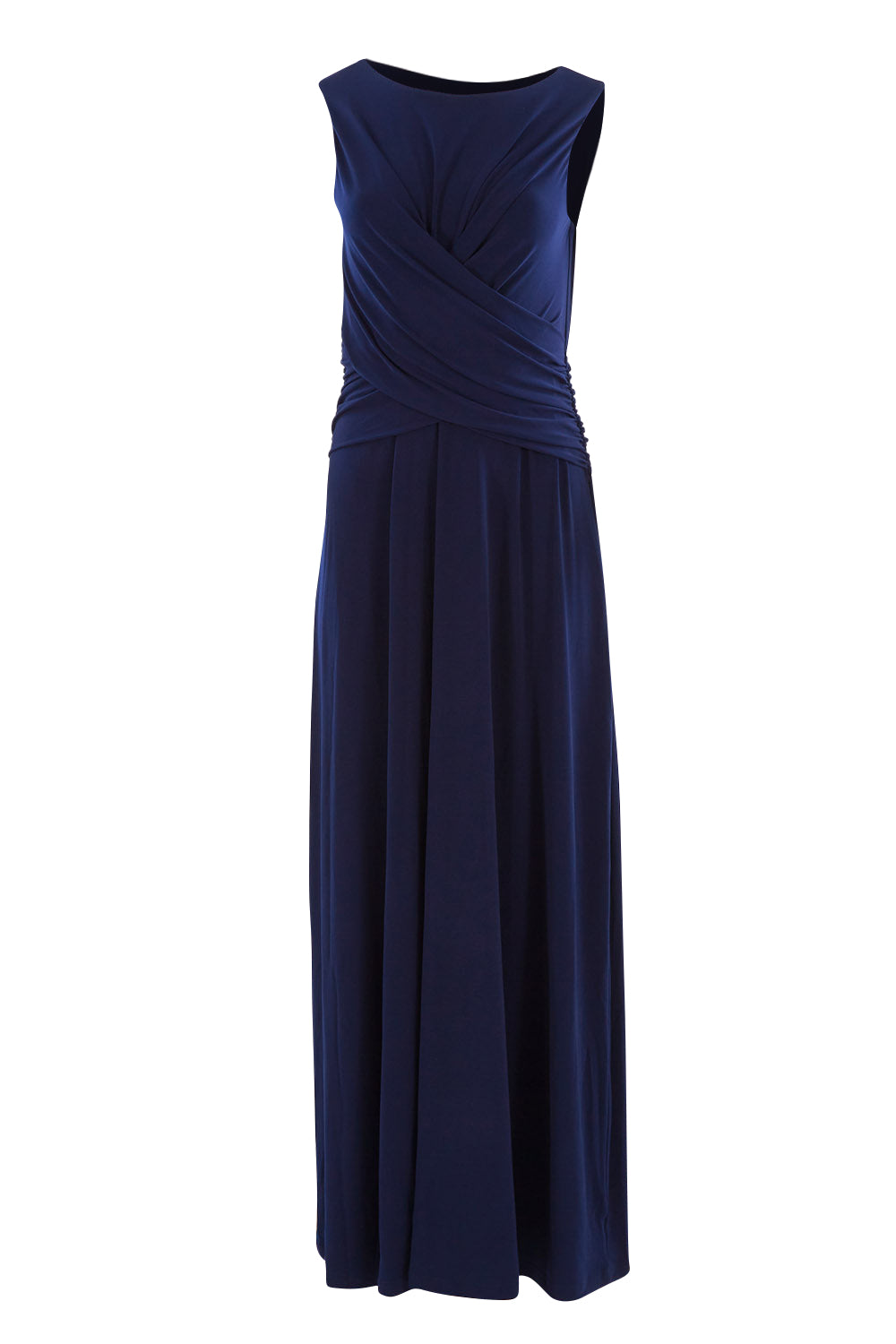 Product shot of the Alexa Dress in colour Navy (Blue), from the front