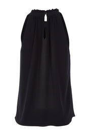 Product shot of the Liz Top in colour Black (Black), from the back