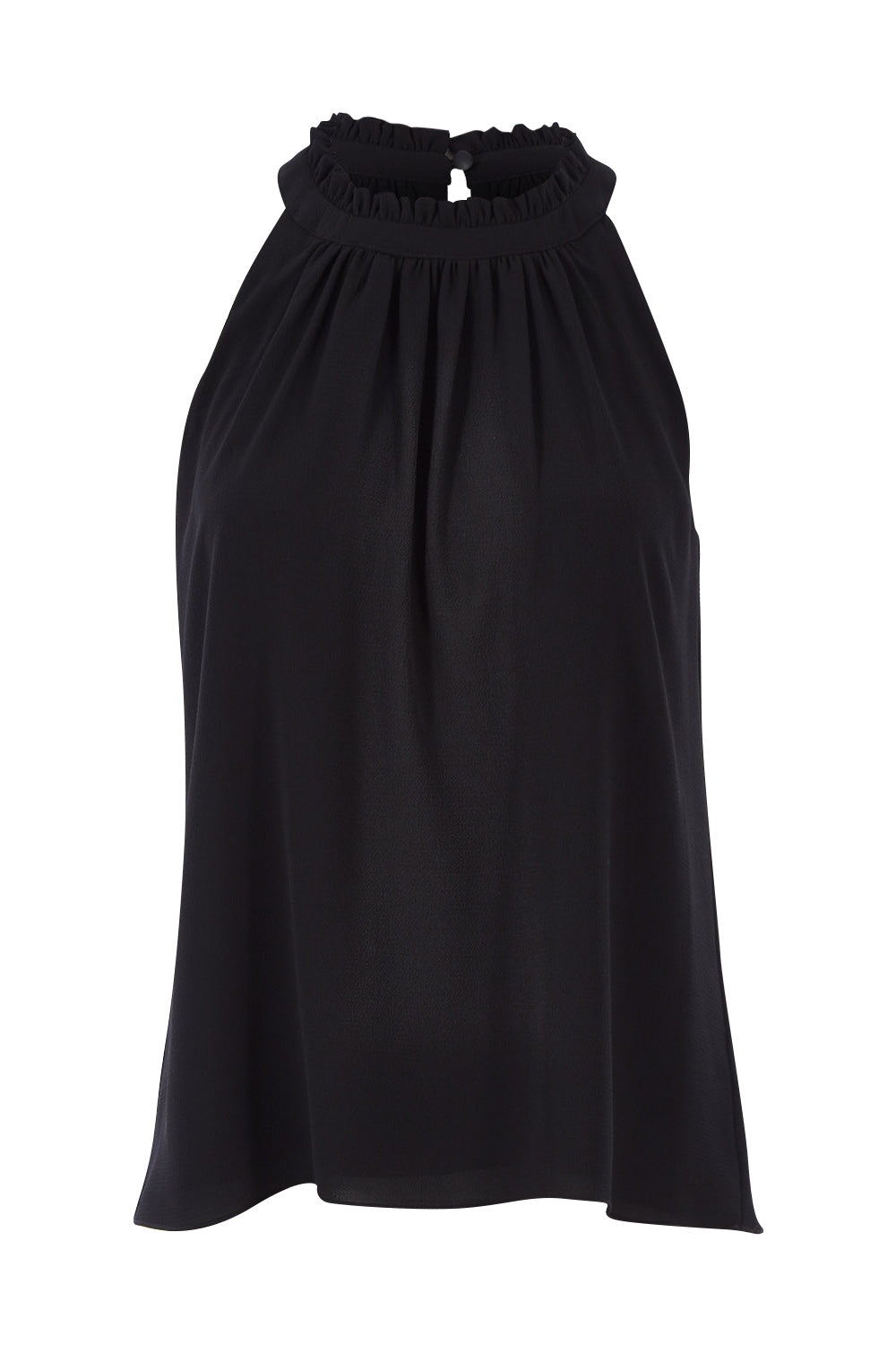 Product shot of the Liz Top in colour Black (Black), from the front