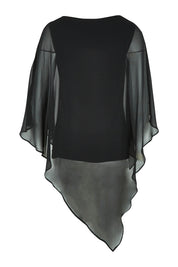 Product shot of the Marie Top in colour Black (Black), from the back