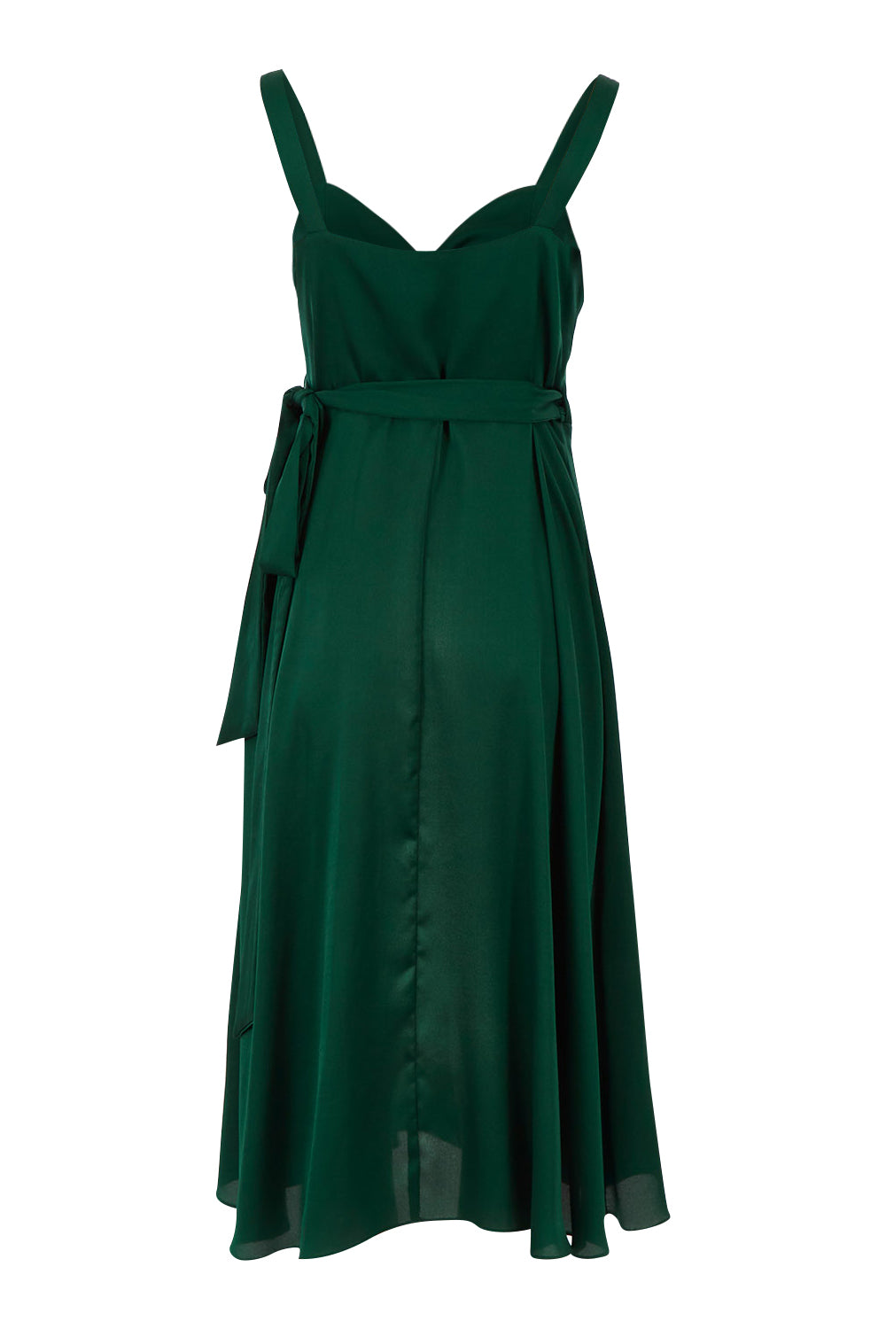 Product shot of the Amy Dress in colour Envy (Green), from the back