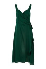Product shot of the Amy Dress in colour Envy (Green), from the front
