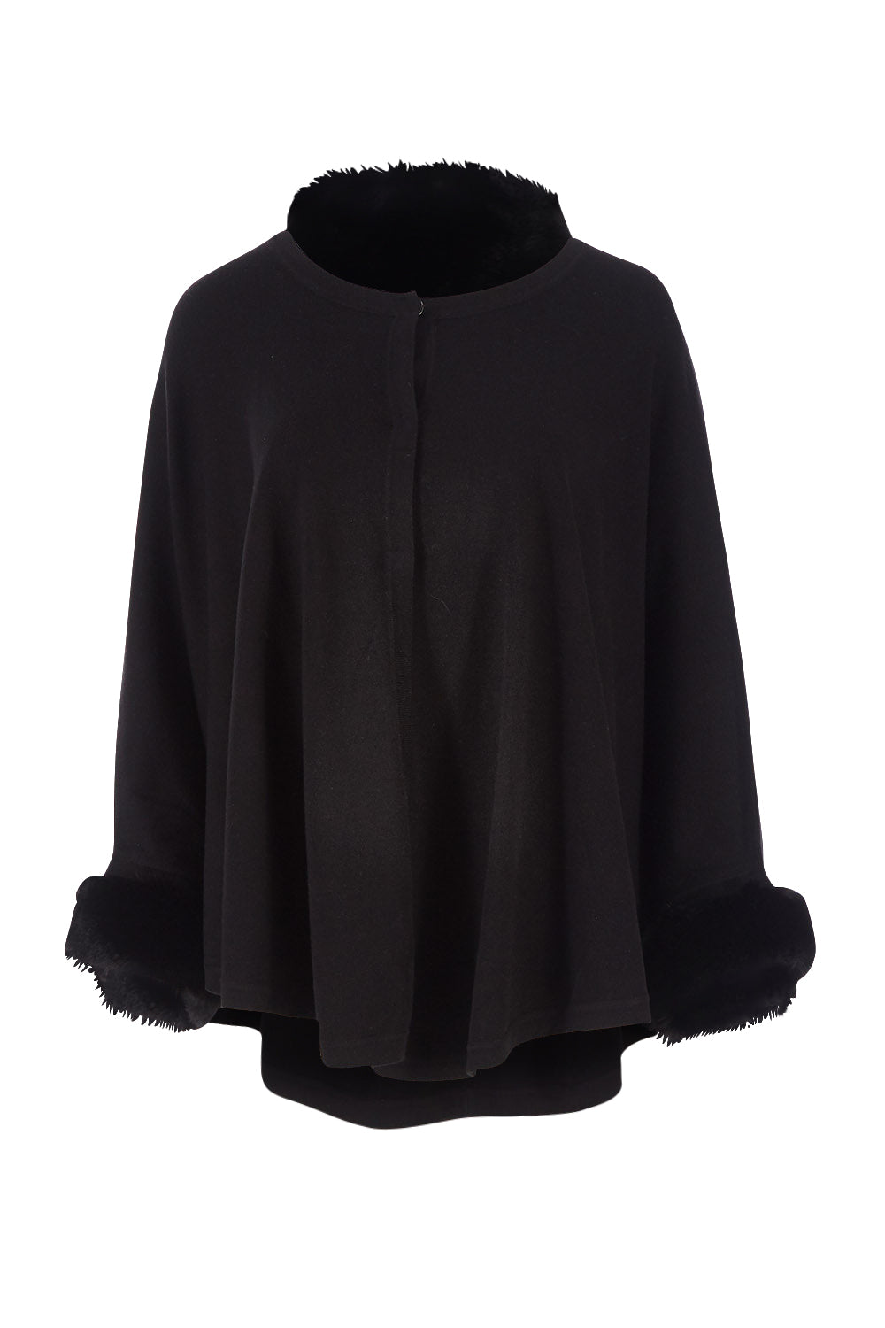 Product shot of the Brigitte Cape in colour Black (Black), detail